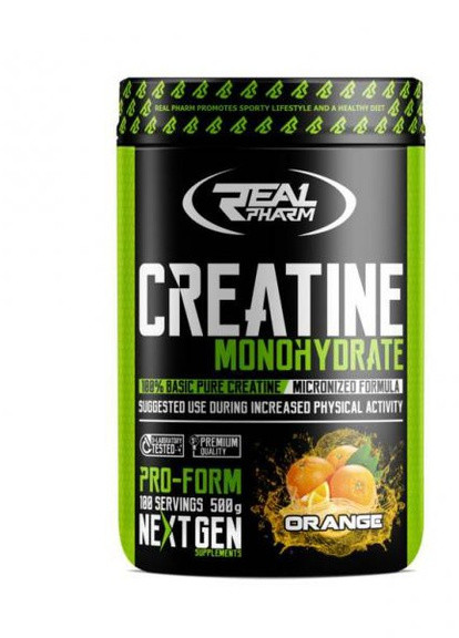 Креатин Creatine Monohydrate 500 g (Orange) Real Pharm (254696608)