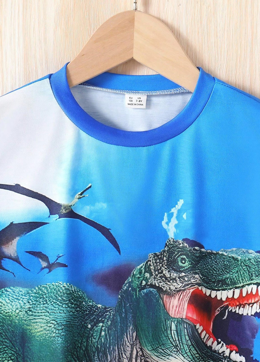 Комбінований літній костюм (футболка, шорти) з шортами SHEIN