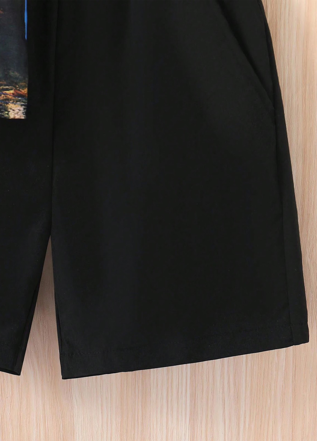 Комбінований літній костюм (футболка, шорти) з шортами SHEIN