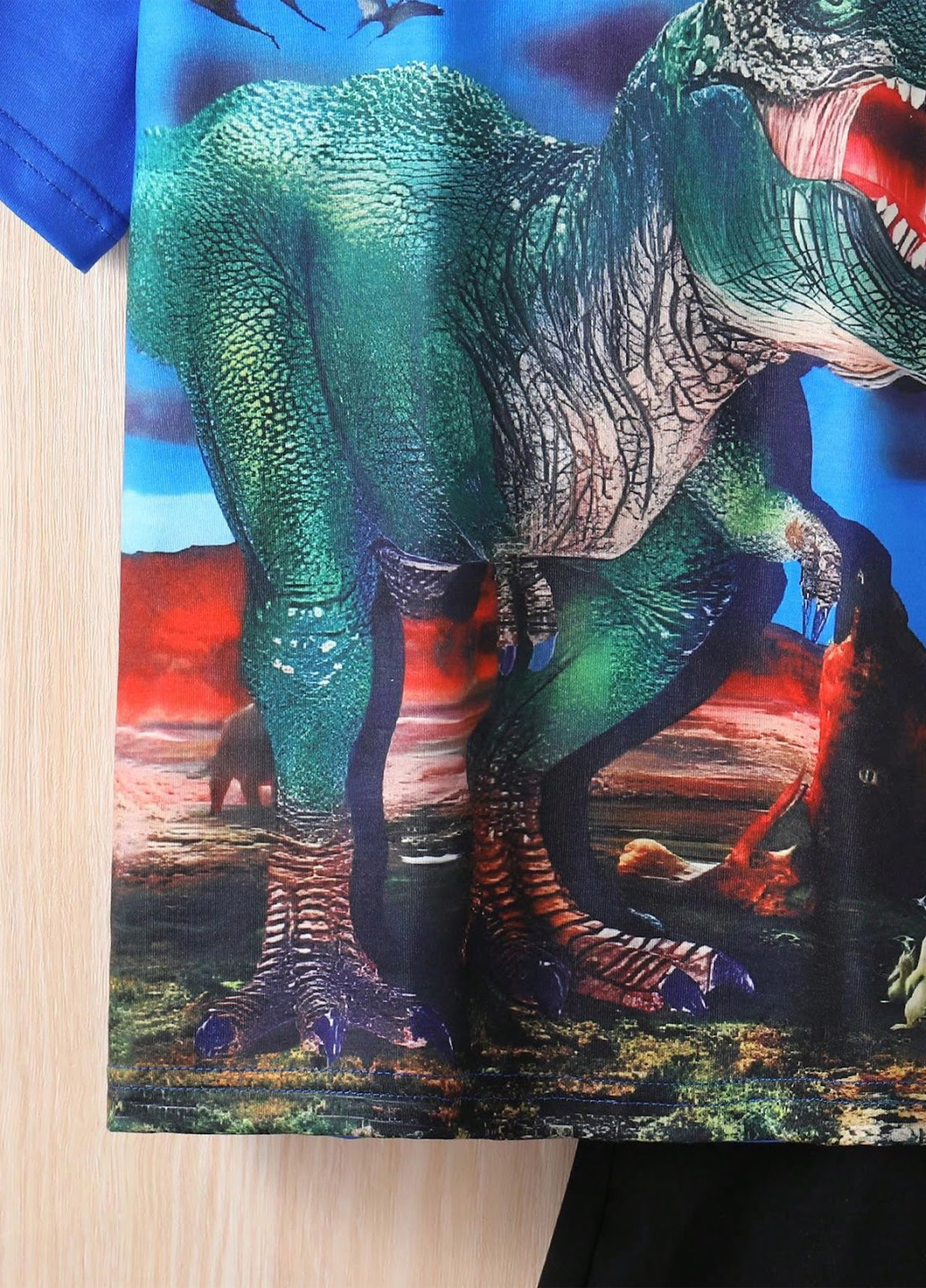 Комбінований літній костюм (футболка, шорти) з шортами SHEIN