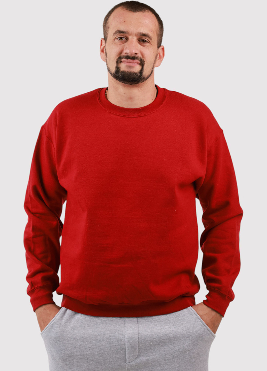 Бордовый свитшот Gildan надпись без декора (361422264)