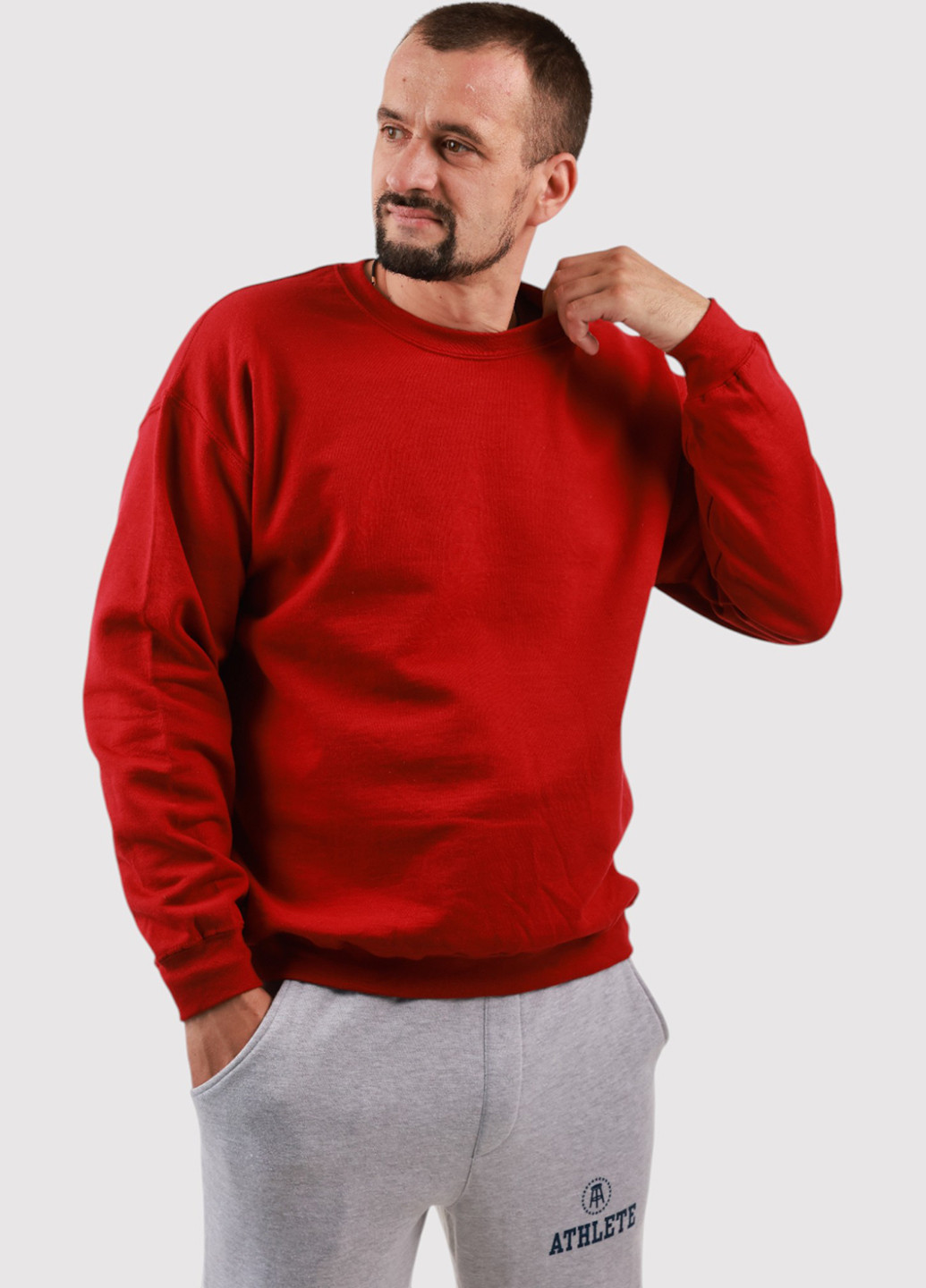 Бордовый свитшот Gildan надпись без декора (361422264)