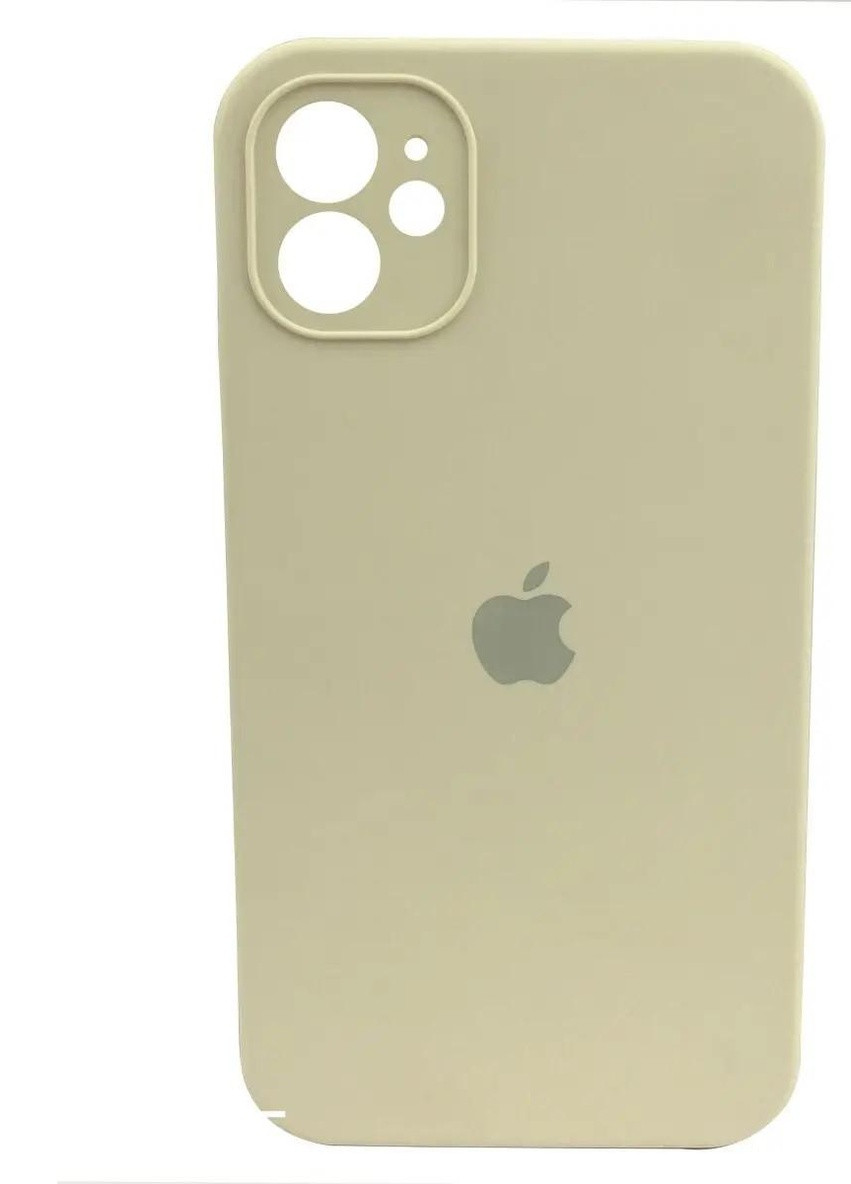 Силіконовий Чохол Накладка з Квадратними Бортиками Silicone Case для iPhone 11 Pale Yellow No Brand (254255699)