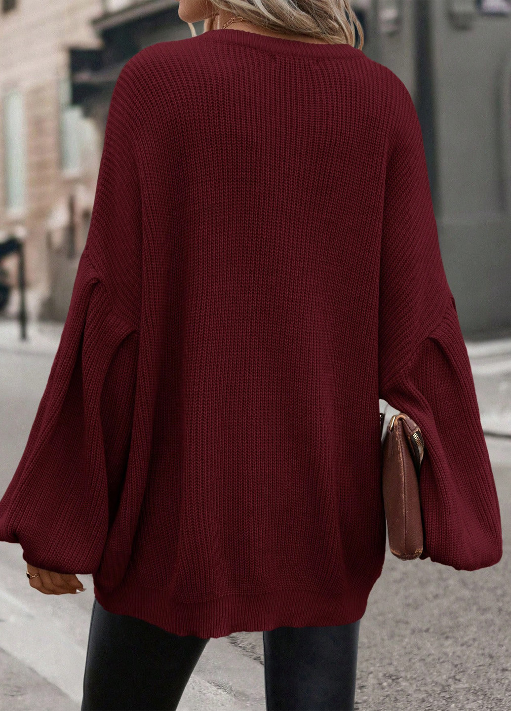 Бордовый демисезонный джемпер джемпер SHEIN