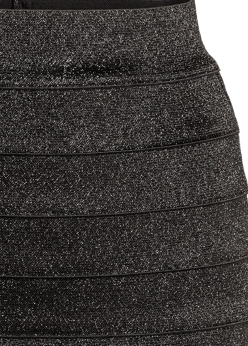 Черная кэжуал меланж юбка H&M карандаш