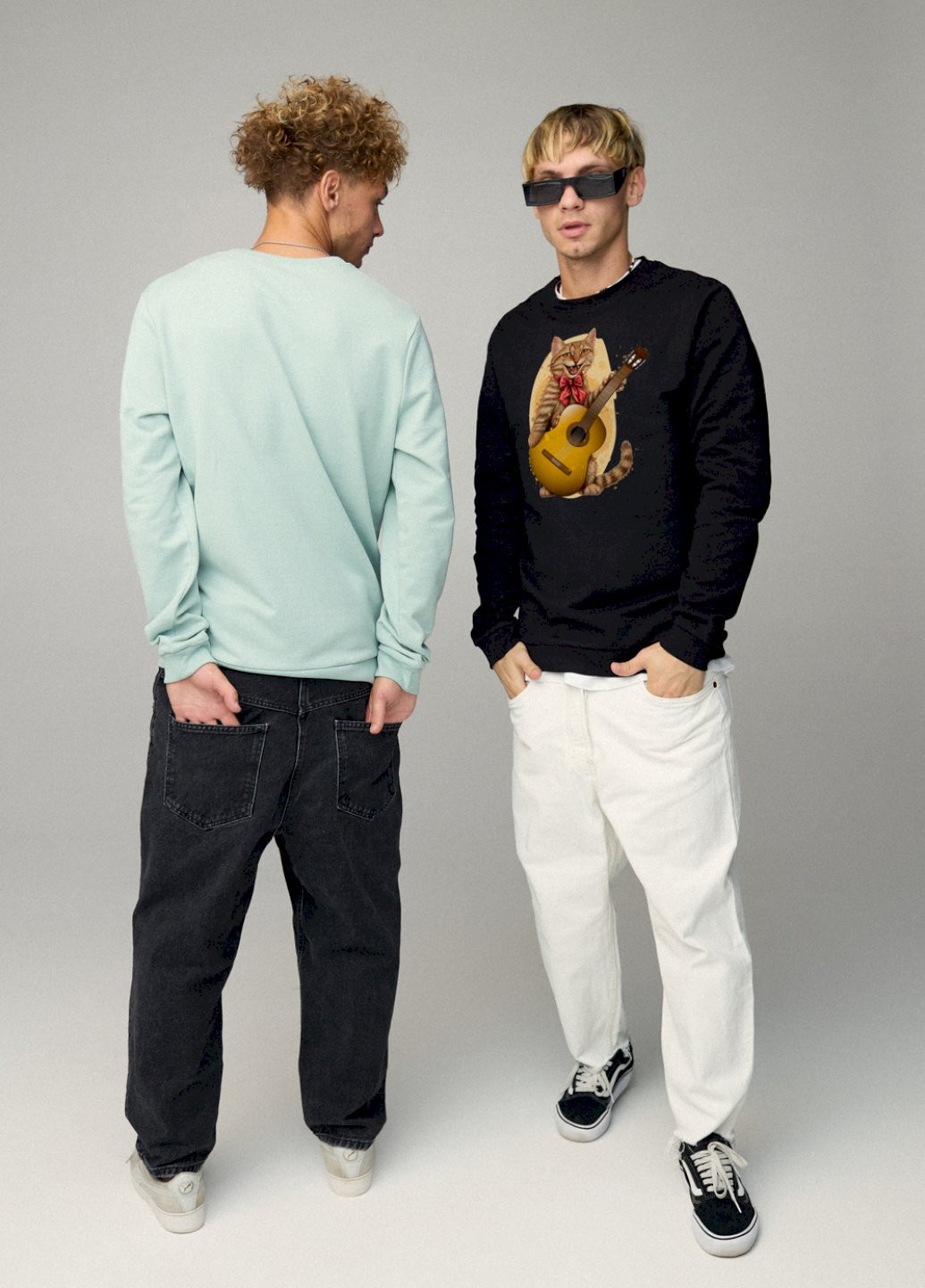 Чорний свитшот мужской basic /no flis/ YAPPI малюнок (254557662)