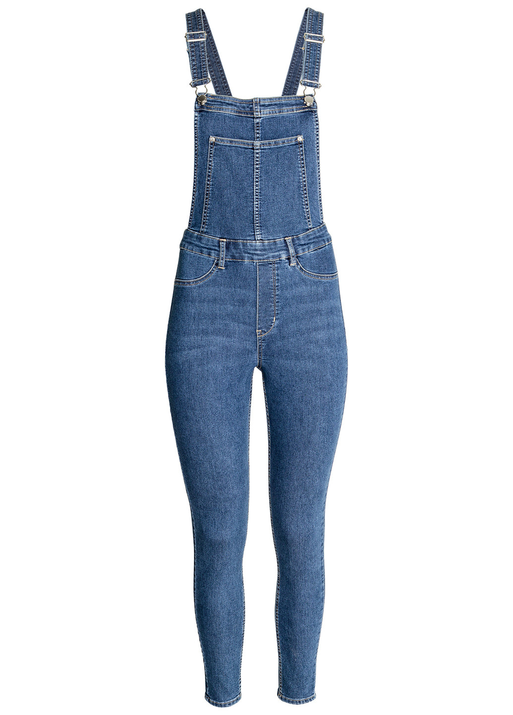 Комбінезон H&M Basic однотонний синій джинсовий