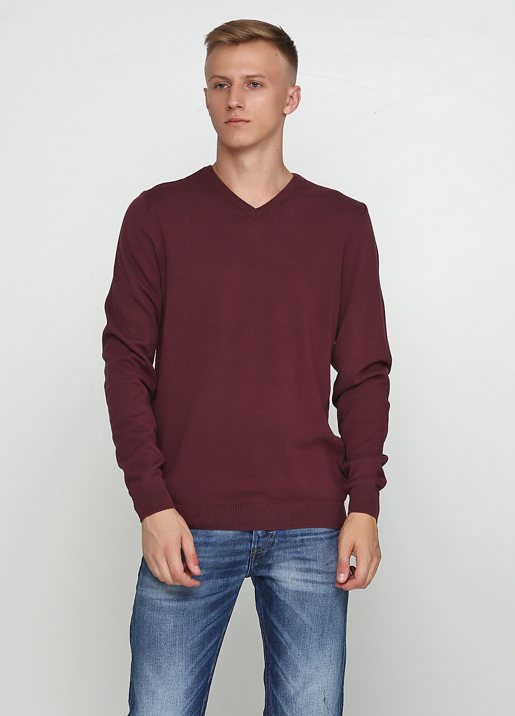 Бузковий демісезонний пуловер пуловер Jean Pascal