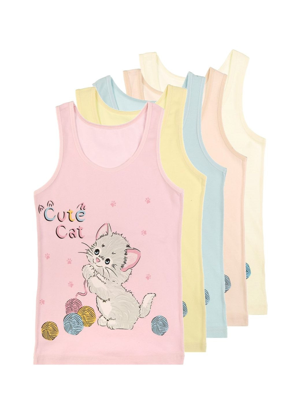 Набор маек с широкими бретелями 5 шт Donella 4971YM (252898296)