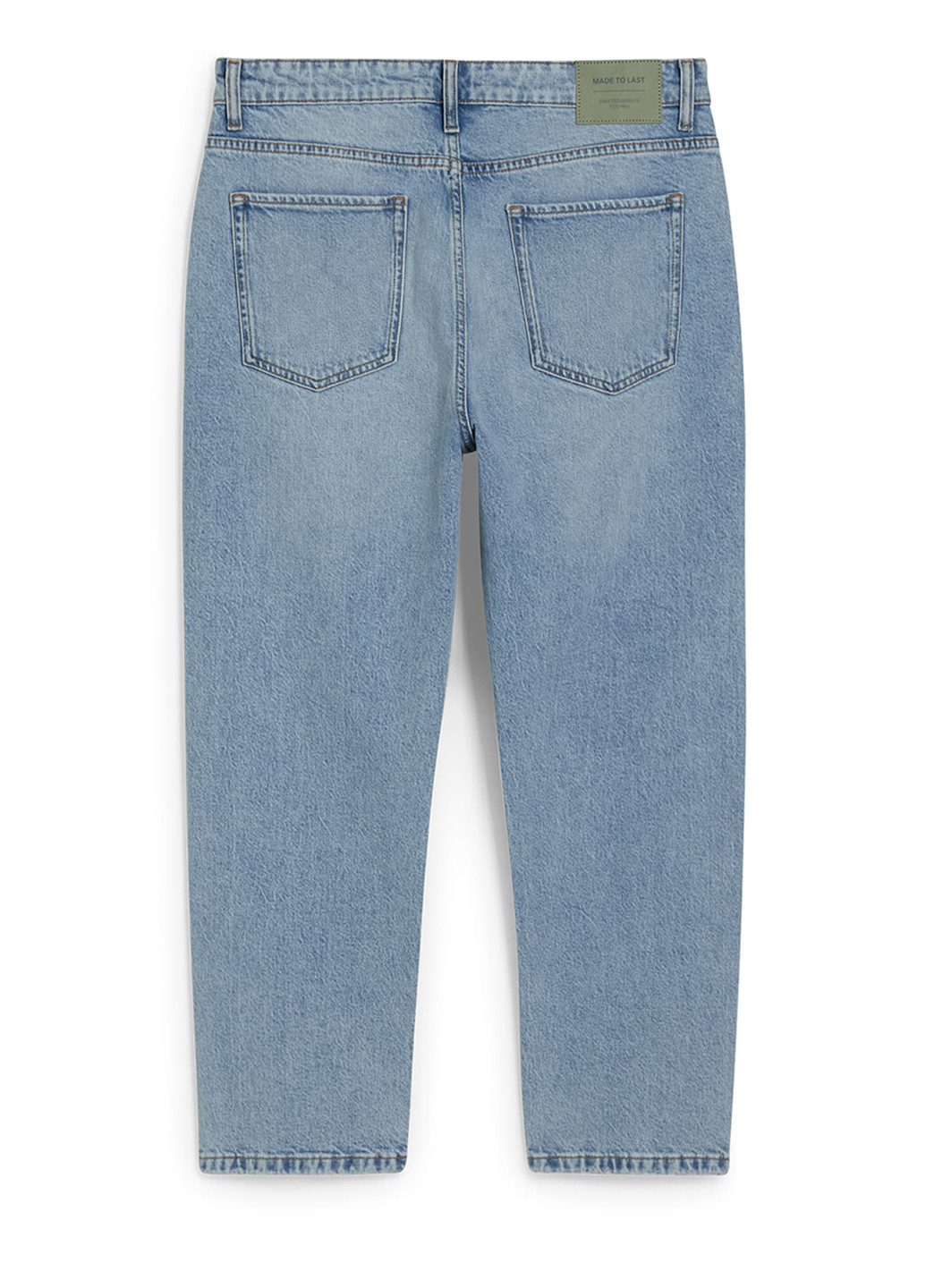 Голубые демисезонные прямые, укороченные джинсы C&A