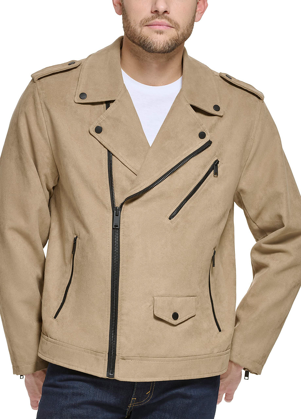 Бежева демісезонна куртка косуха DKNY