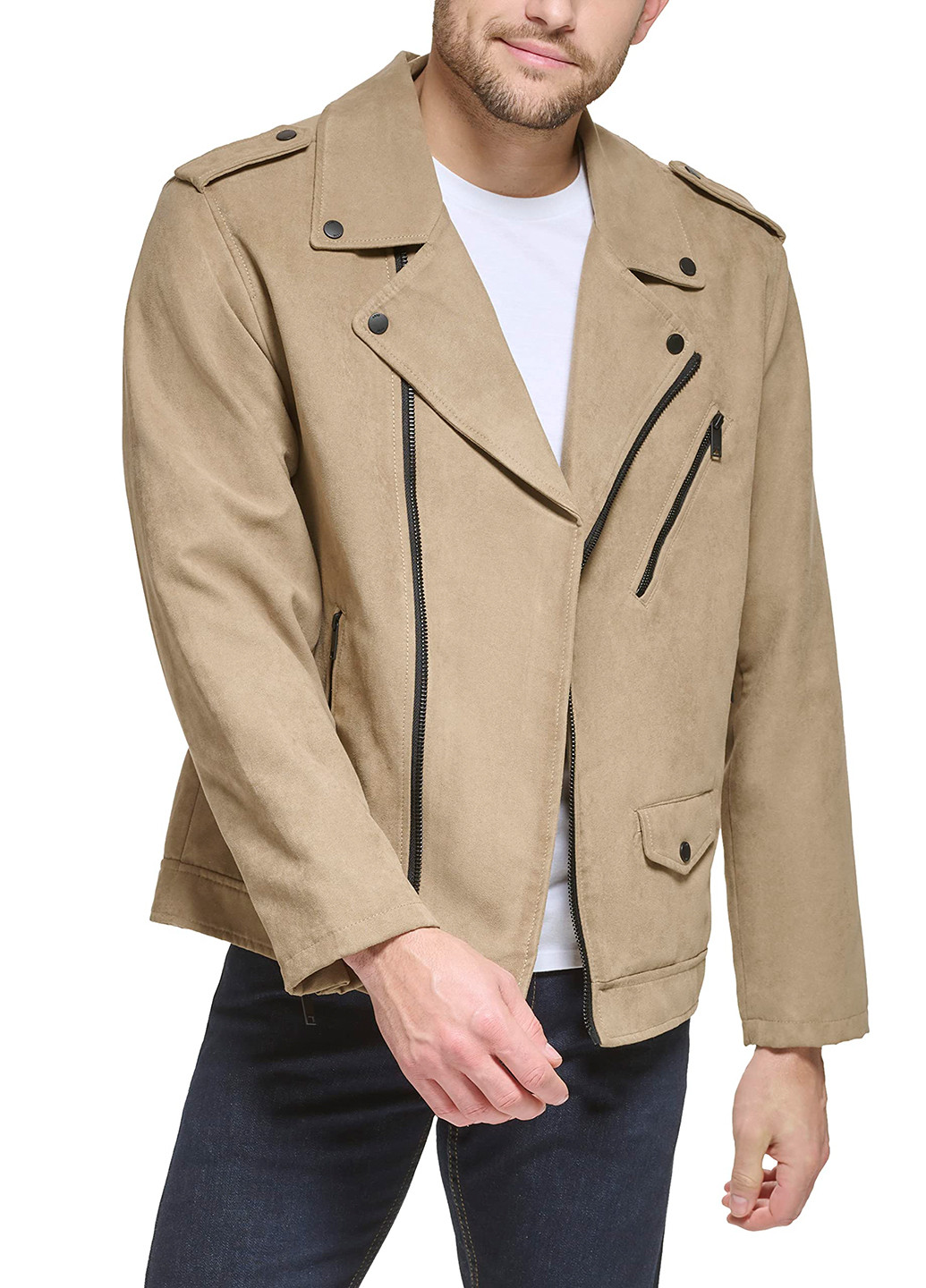 Бежева демісезонна куртка косуха DKNY