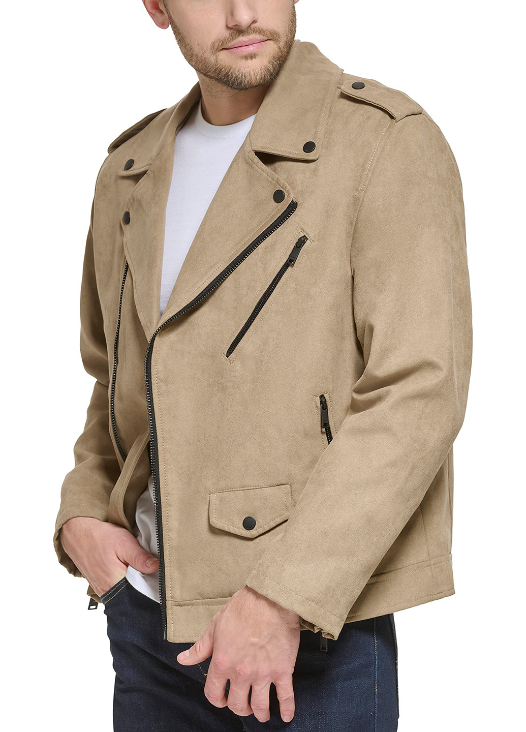 Бежева демісезонна куртка косуха DKNY