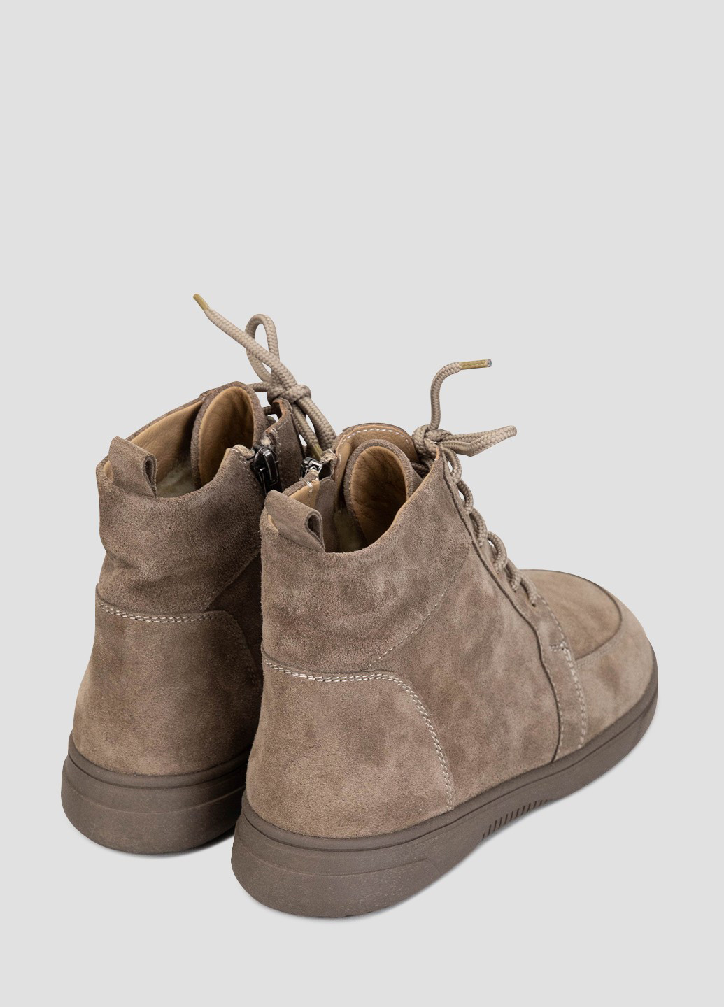 Зимние ботинки vm villomi со шнуровкой из натуральной замши