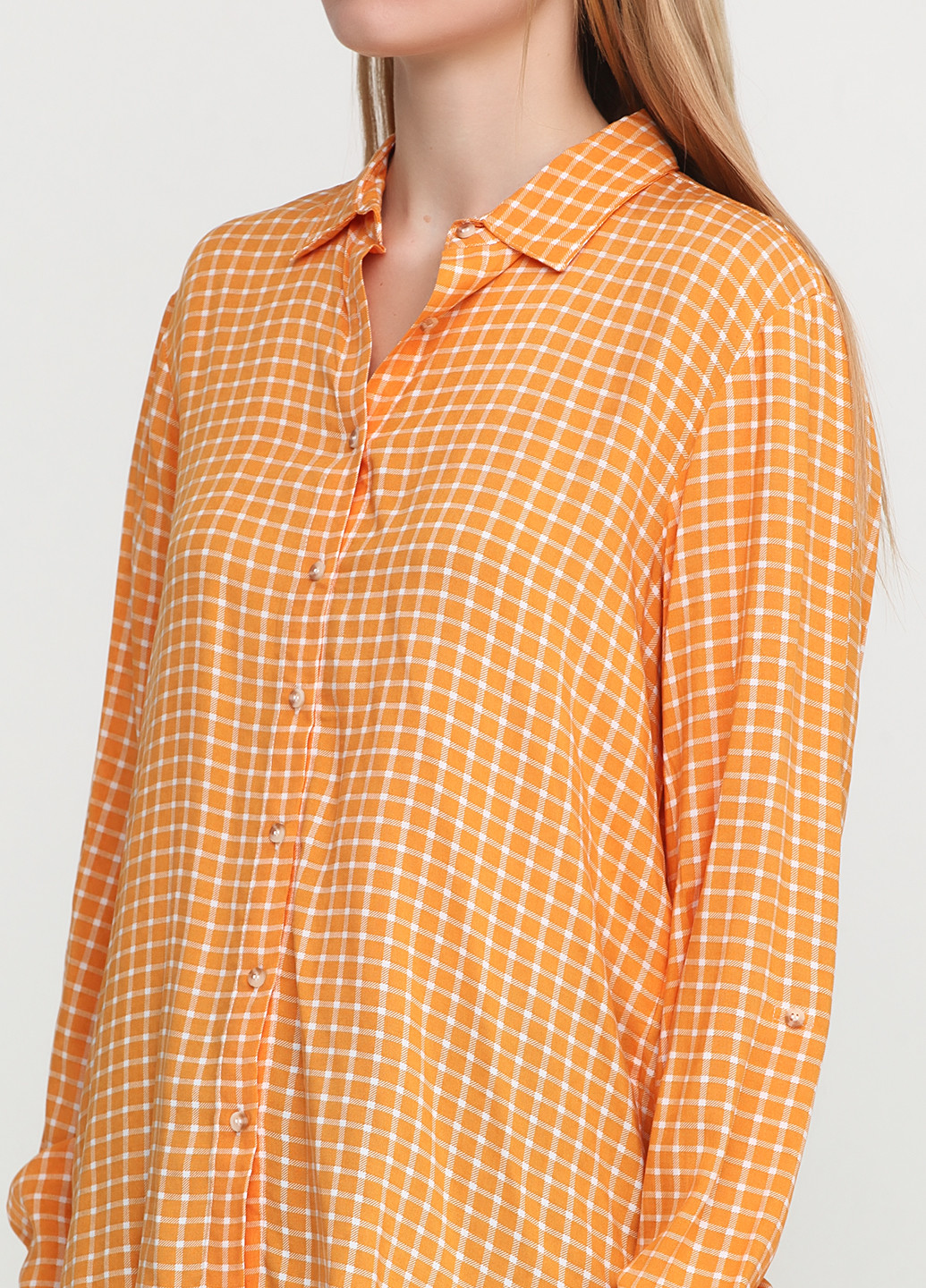 Оранжевая демисезонная блуза Imitz
