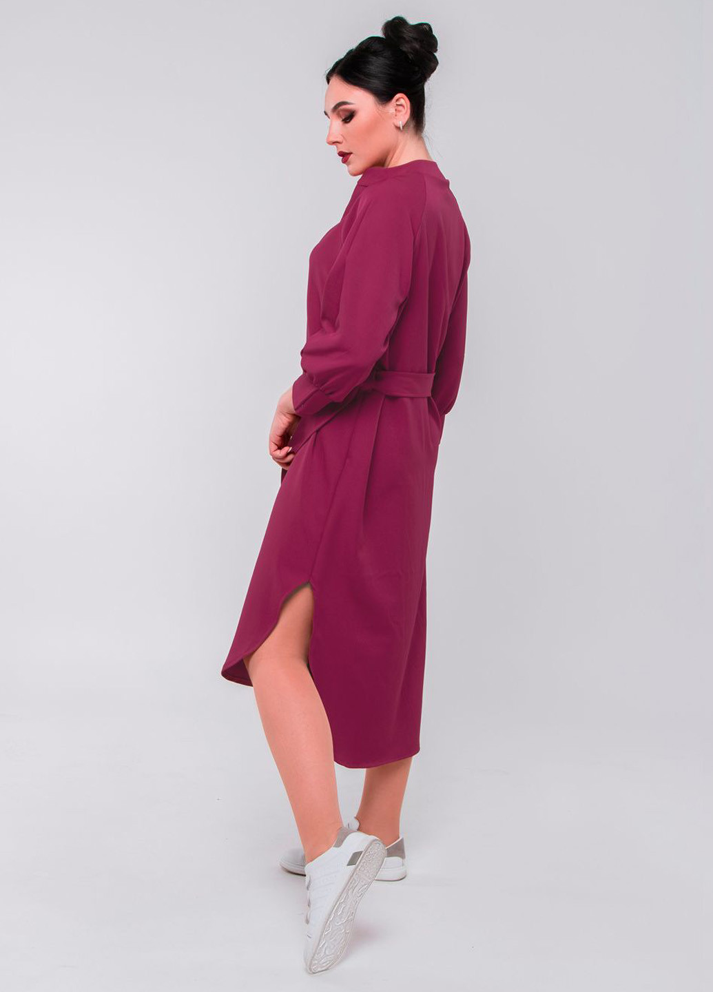 Фиолетовое кэжуал платье-рубашка so-78188-fio рубашка Alpama