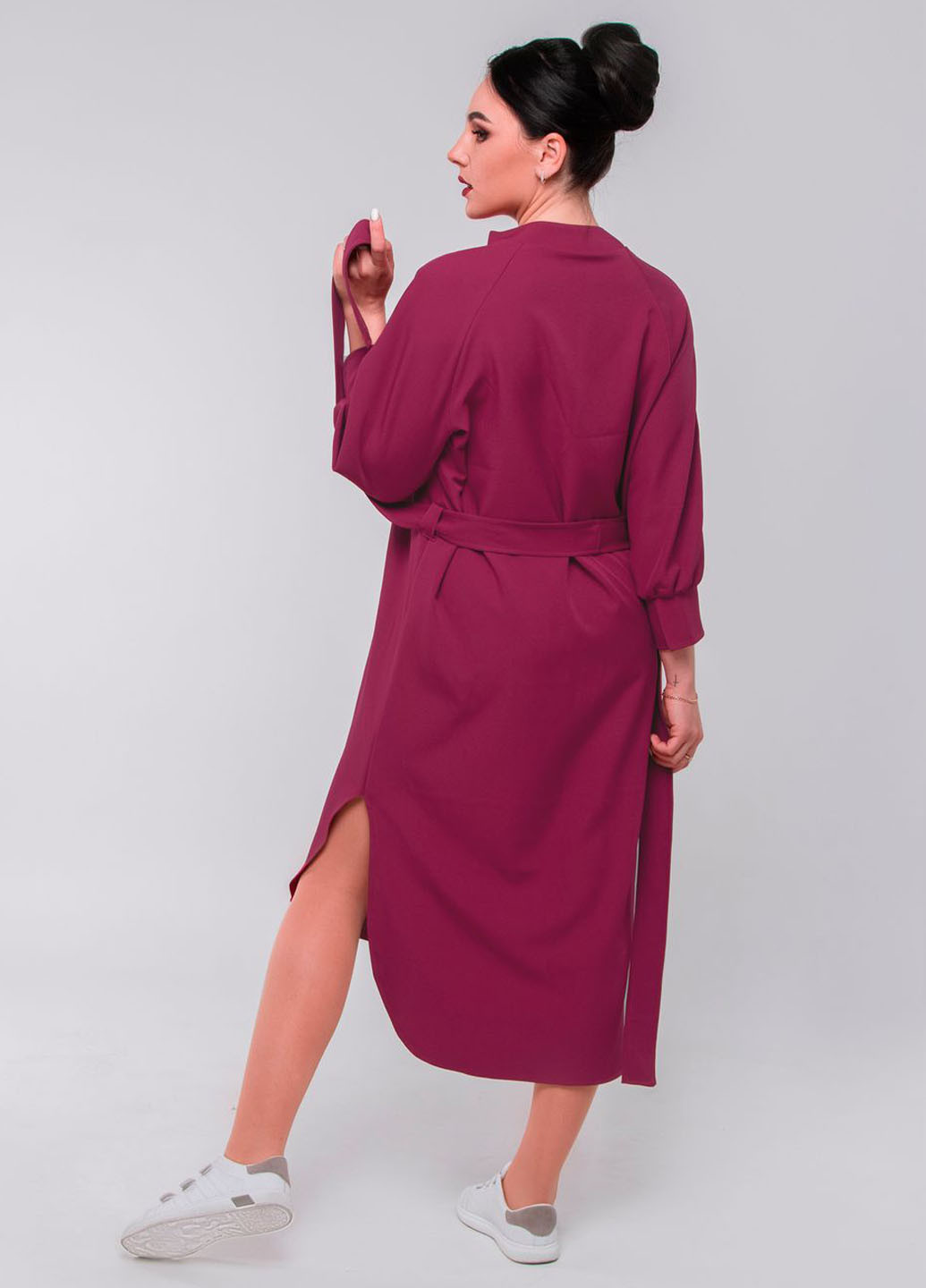 Фиолетовое кэжуал платье-рубашка so-78188-fio рубашка Alpama