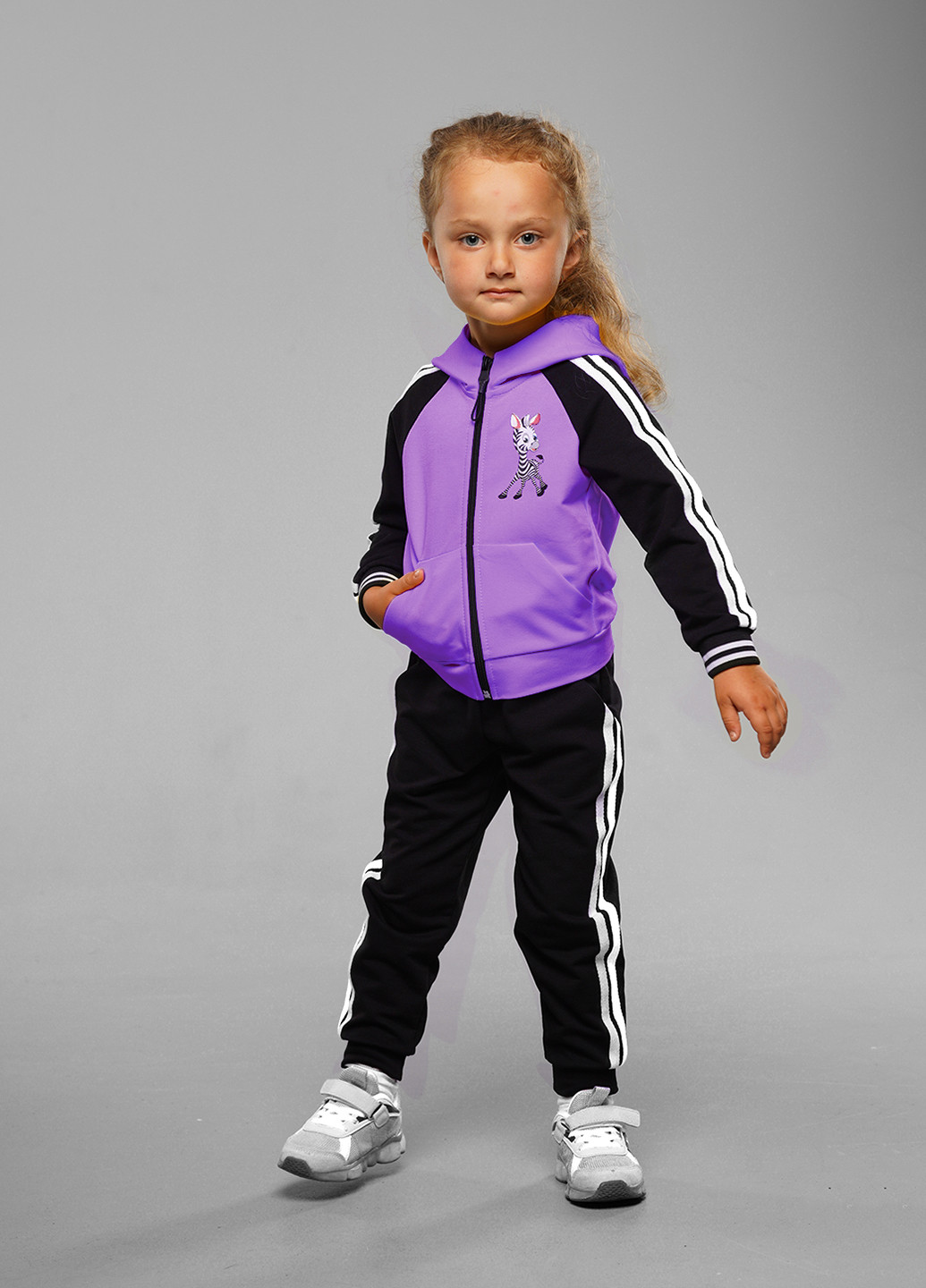 Лавандовий демісезонний лавандовий демісезонний спортивний костюм панда Sinthia