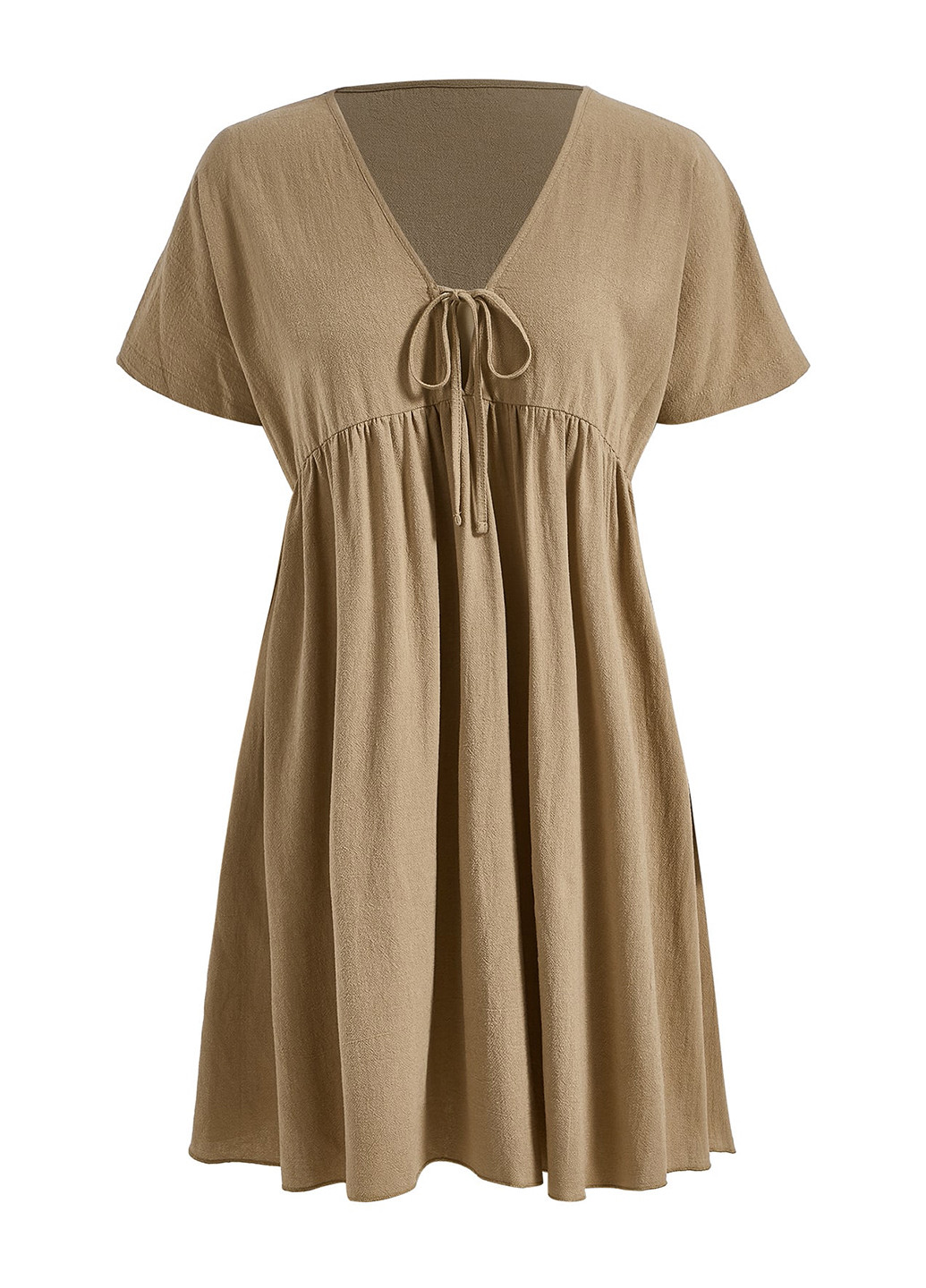 Бежева домашній сукня SHEIN однотонна