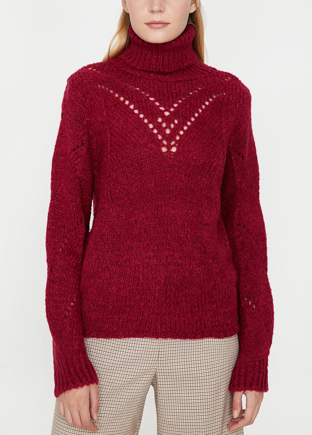 Бордовий зимовий светр KOTON