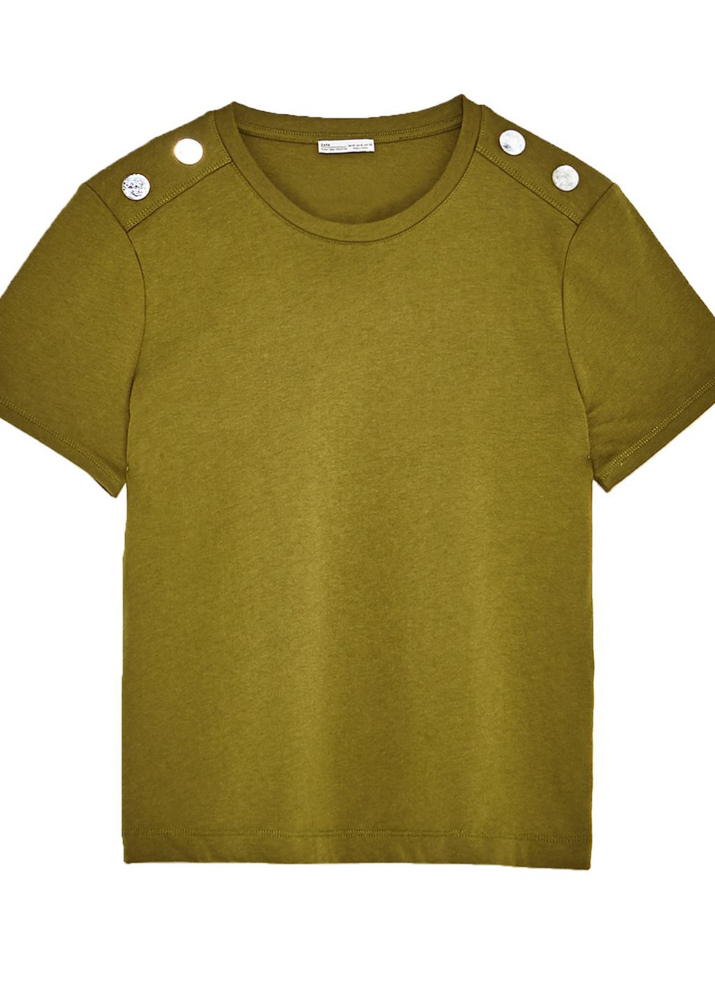 Хаки (оливковая) летняя футболка Zara
