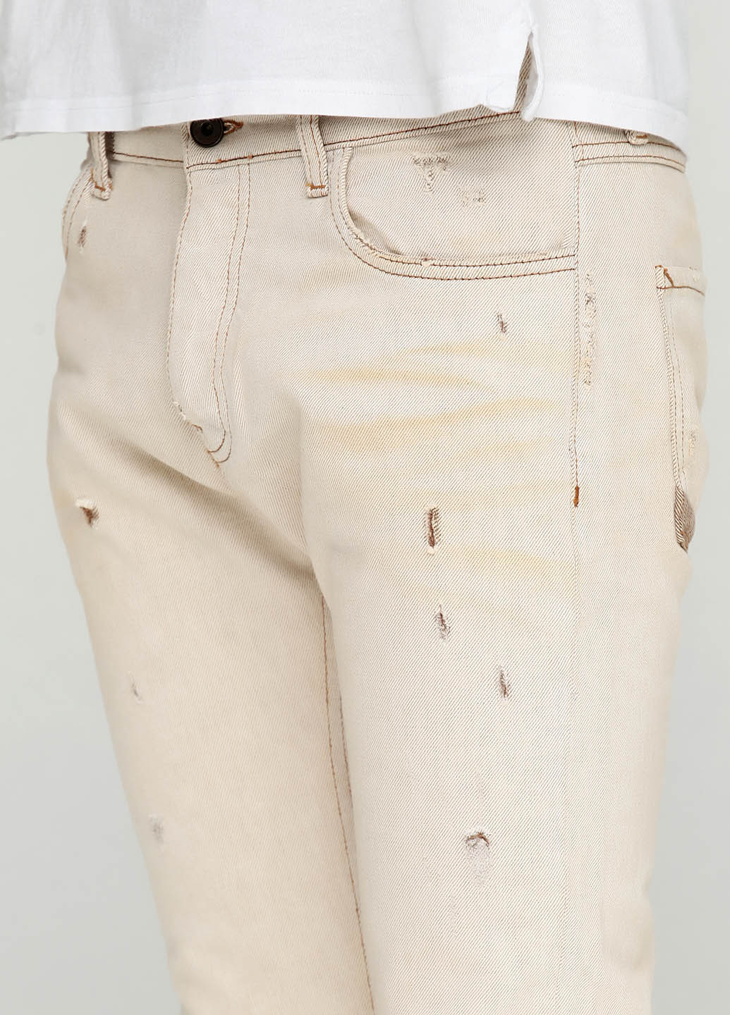 Бежевые демисезонные джинсы Zara