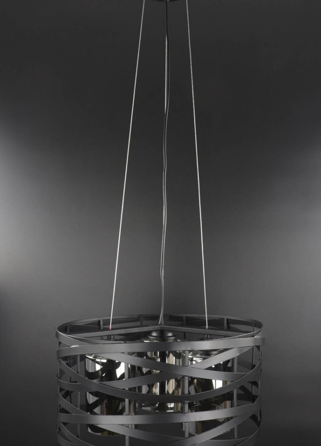 Люстра потолочная подвесная в стиле LOFT (лофт) 3222/3-gr Черный 40х40х40 см. Handmade (234539888)