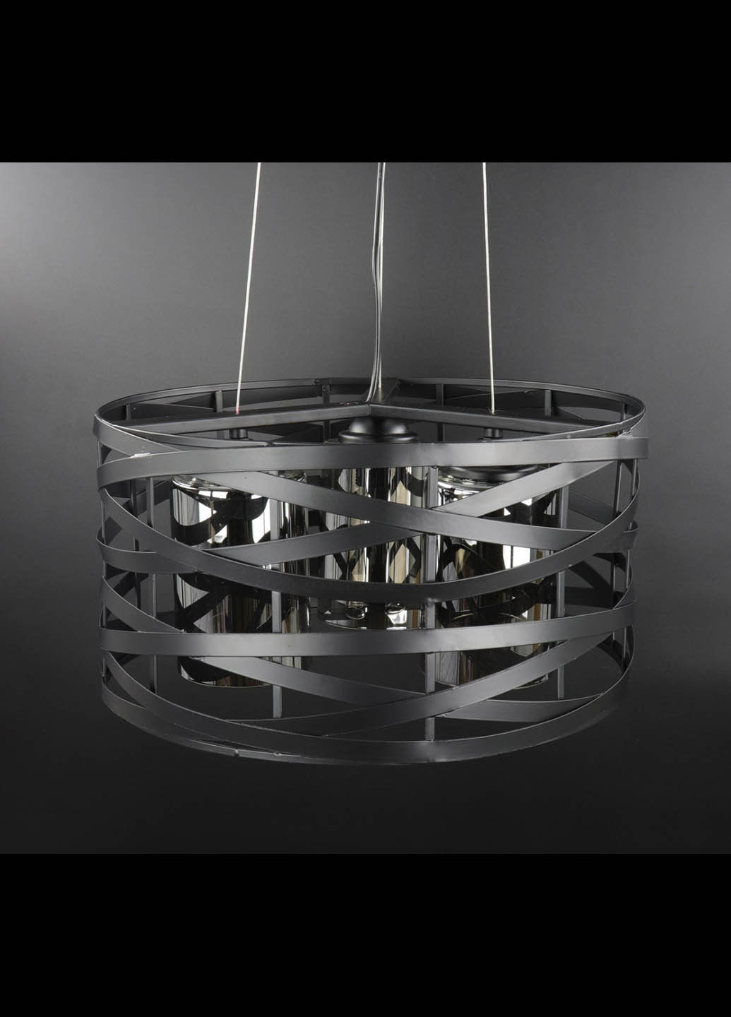 Люстра потолочная подвесная в стиле LOFT (лофт) 3222/3-gr Черный 40х40х40 см. Handmade (234539888)