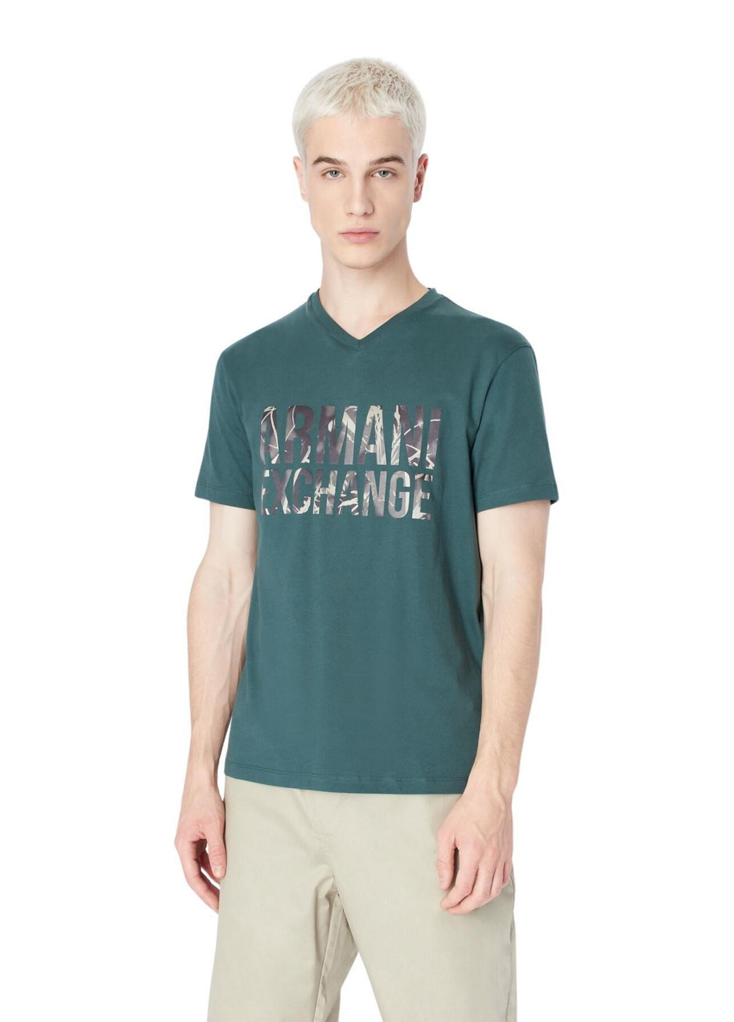 Зеленая футболка Armani Exchange
