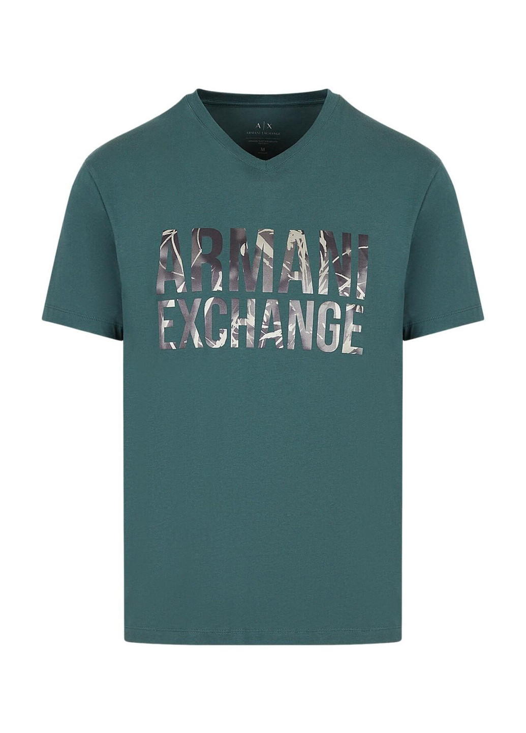 Зеленая футболка Armani Exchange