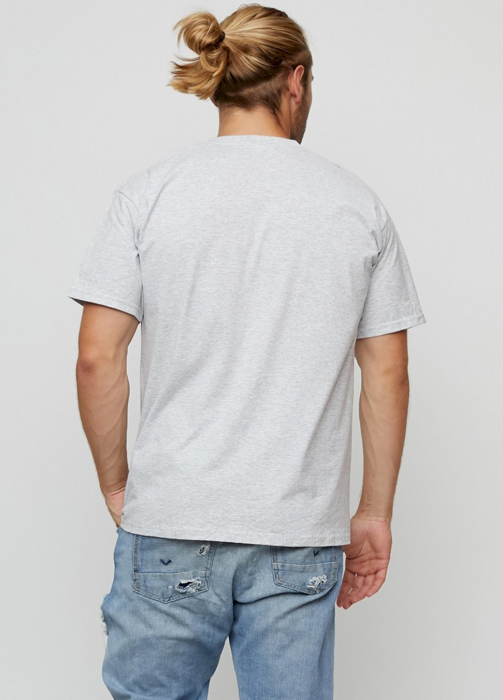 Серая футболка мужская basic YAPPI