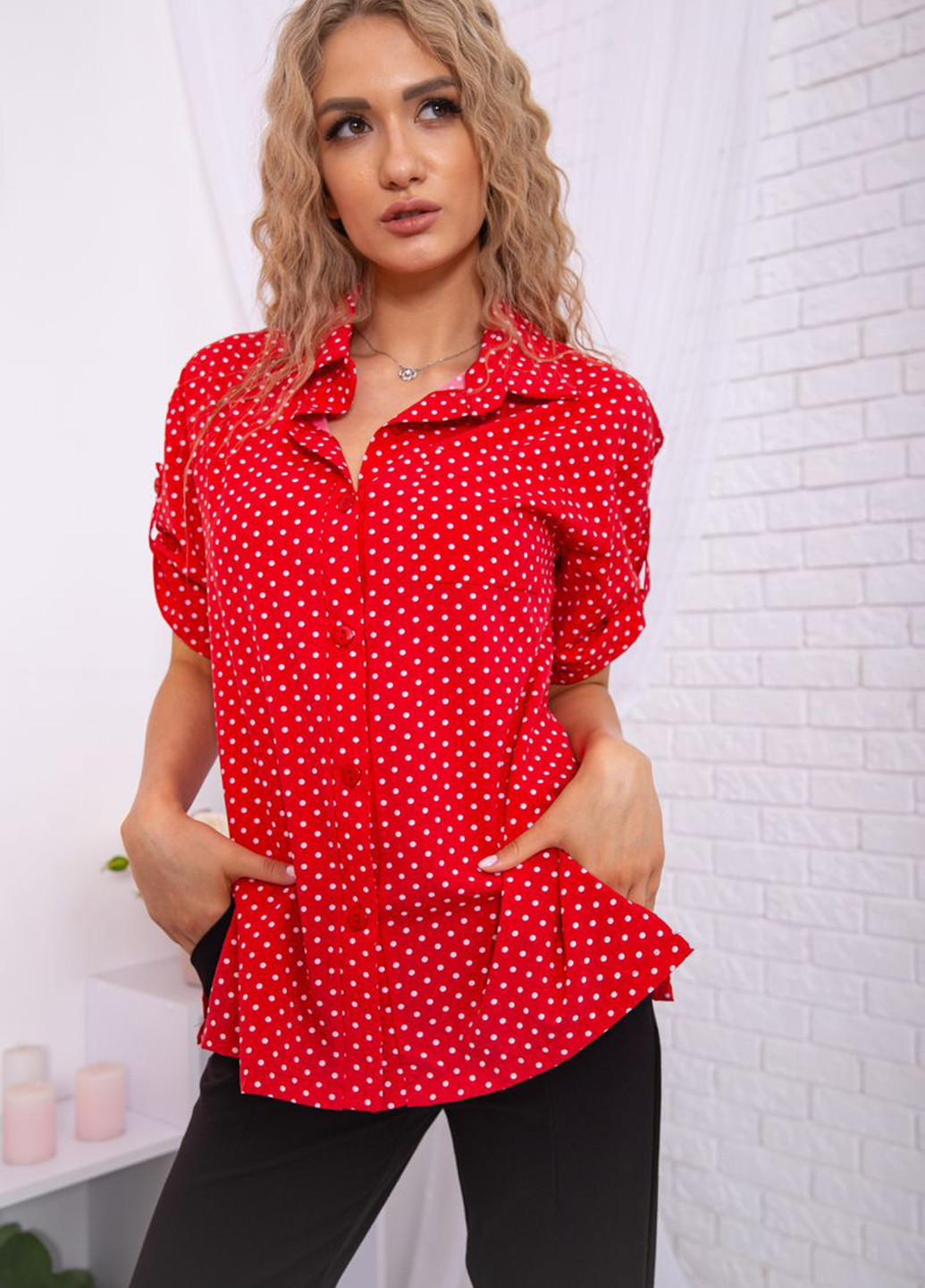 Красная блуза Ager