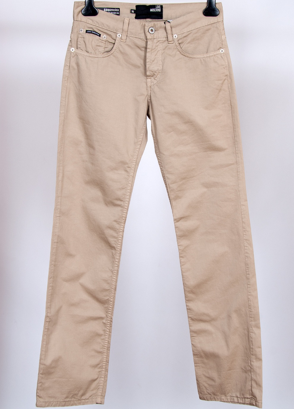 Бежевые летние брюки Moschino Love