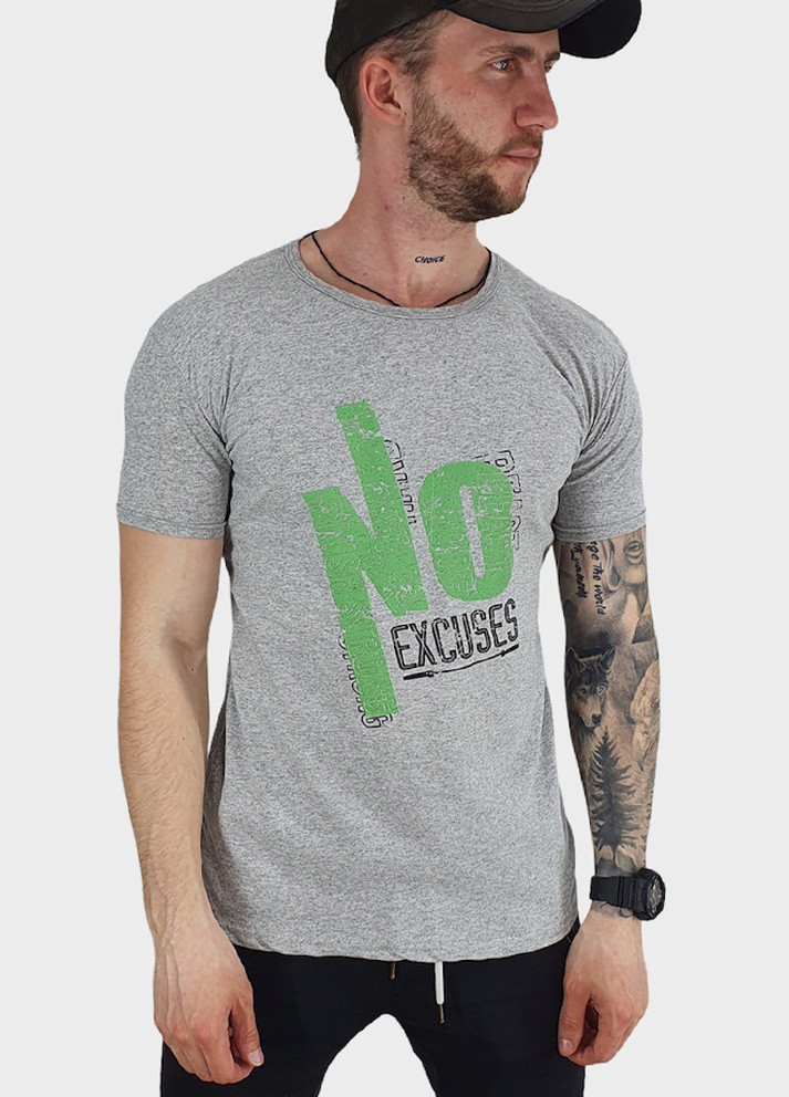 Серая футболка мужская серая Exelen