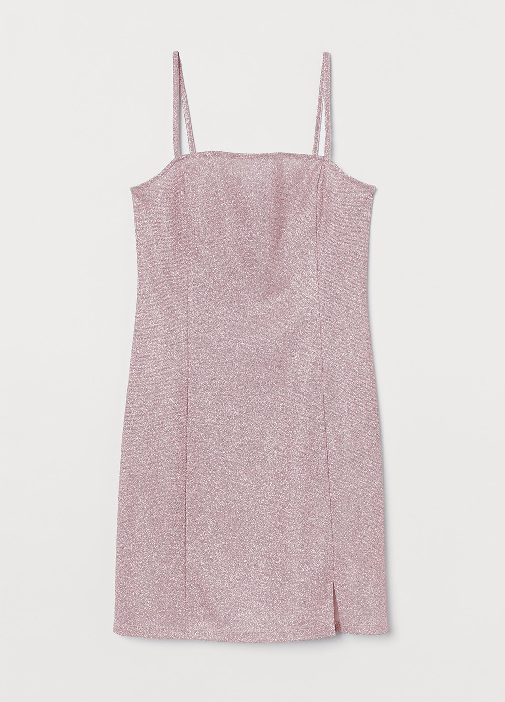 Розовое кэжуал платье платье-майка H&M меланжевое