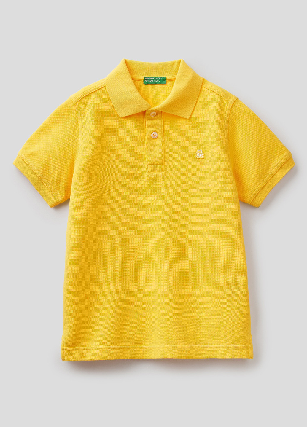 Желтая детская футболка-поло для мальчика United Colors of Benetton