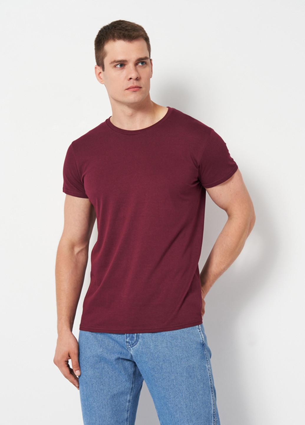 Бордовая футболка Sol's