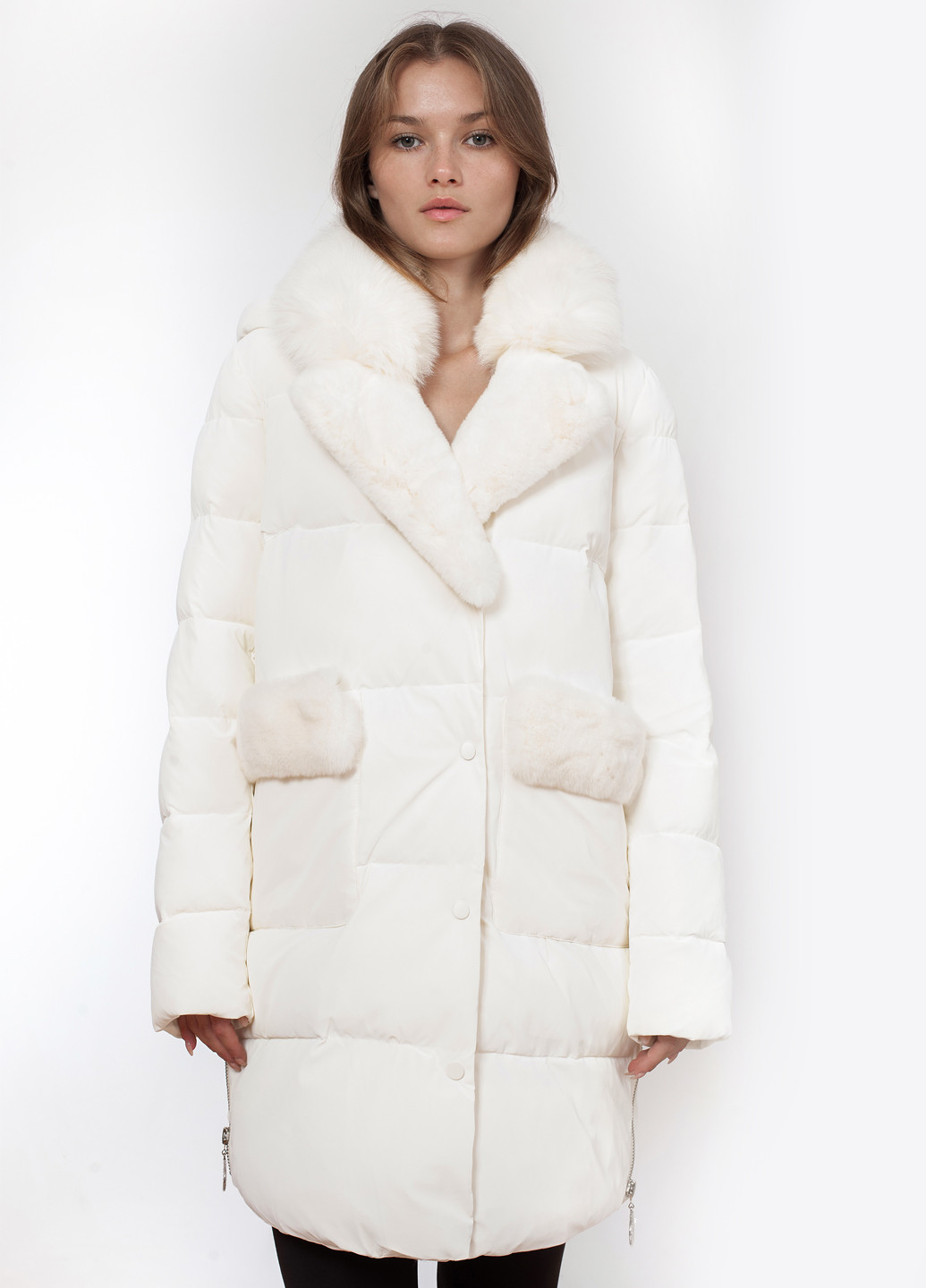 Молочна зимня куртка куртка-пальто ZLLY