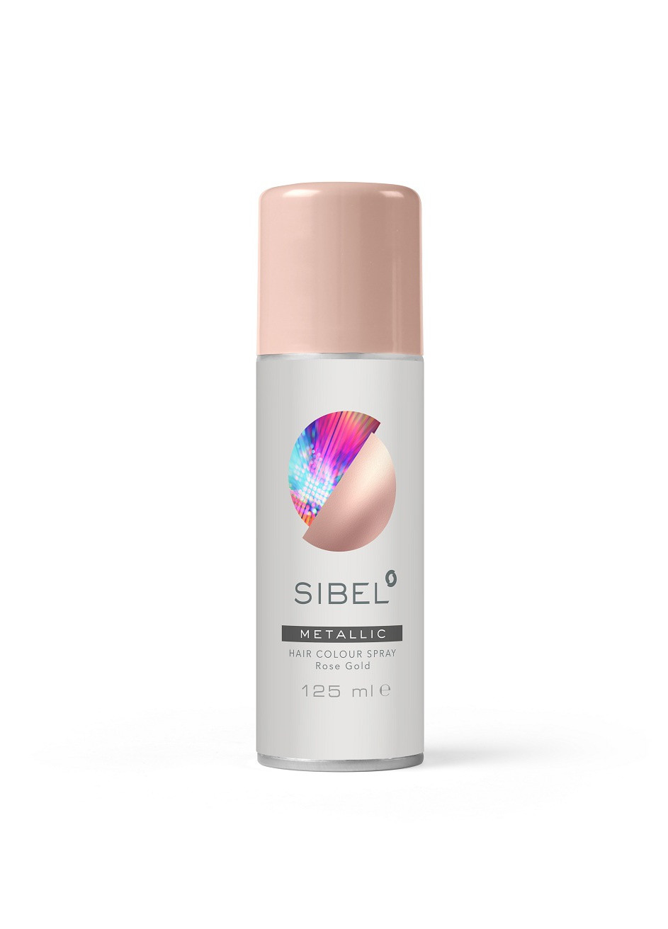 Спрей-краска для волос флуоресцентная металлик розовое золото 125 мл Hair Colour Spray Sibel fluo metallic (254702255)