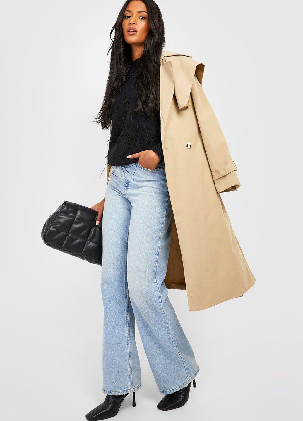 Чорний демісезонний светр джемпер Boohoo