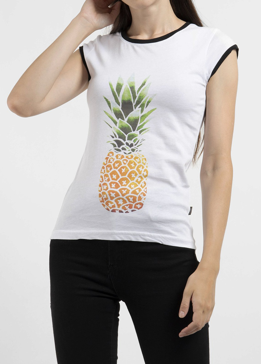 Біла футболка з принтом Ko Samui - (250382609)