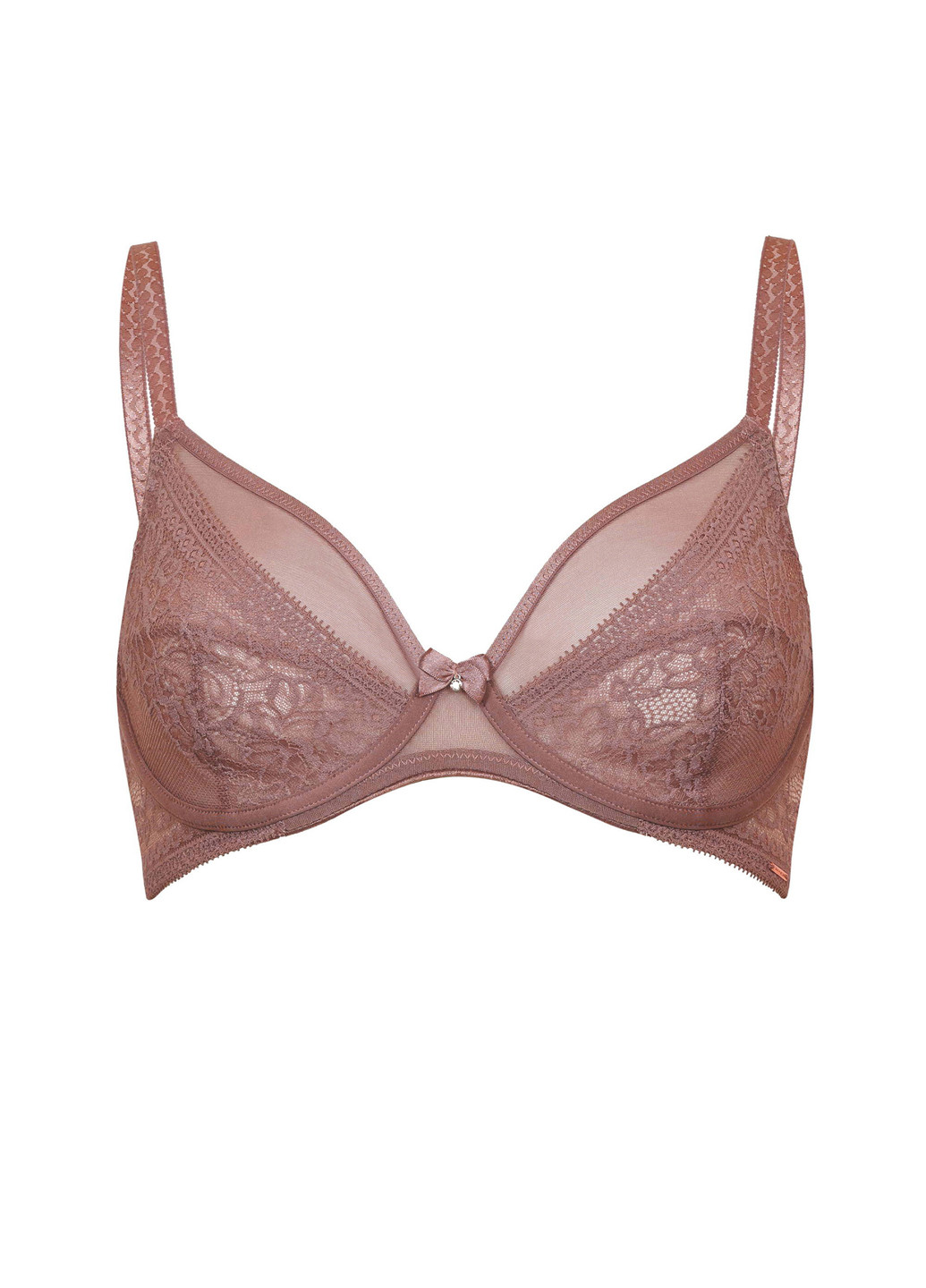 Кофейный минимайзер бюстгальтер Marc & André с косточками полиамид, кружево
