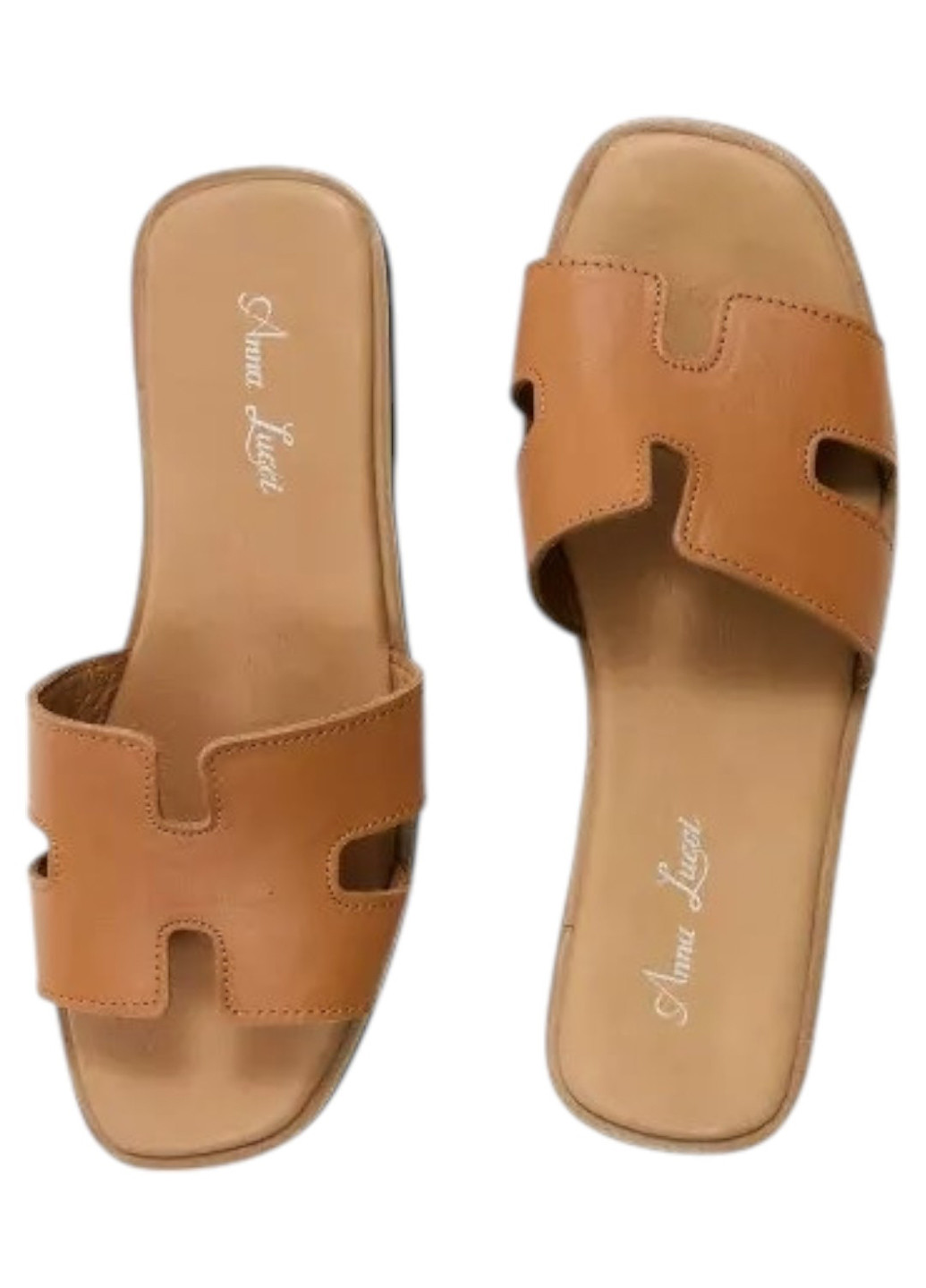 Коричневые шлепанцы Anna Lucci