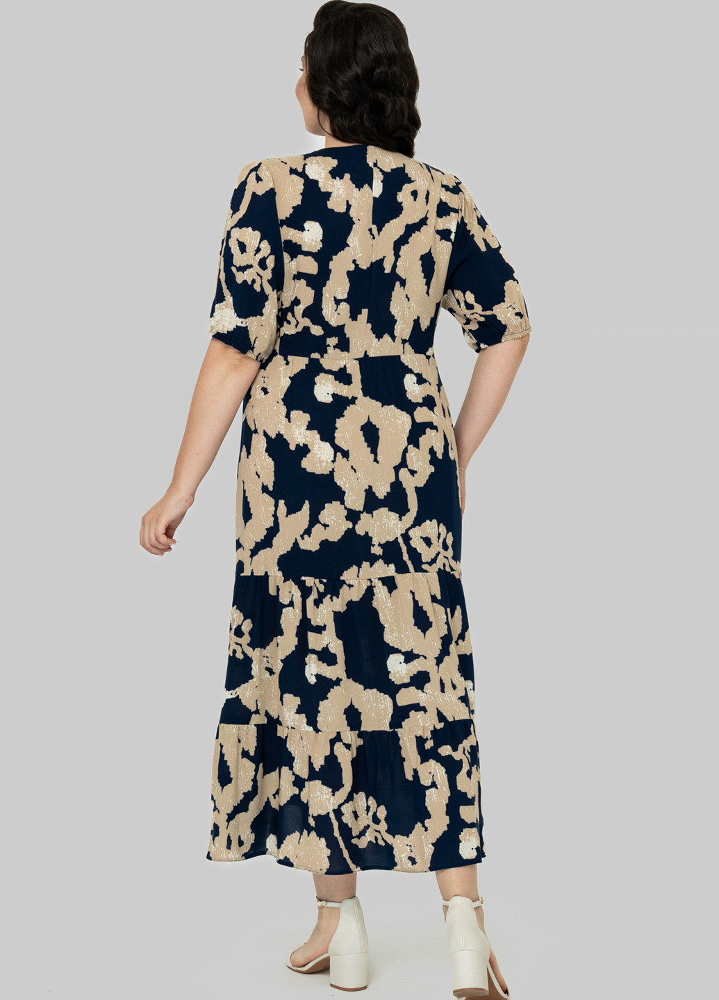 Комбинированное кэжуал платье а-силуэт A'll Posa колор блок