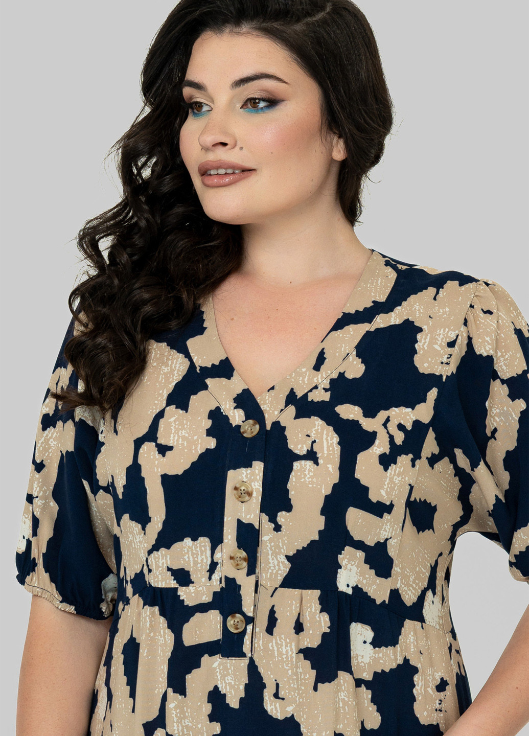 Комбинированное кэжуал платье а-силуэт A'll Posa колор блок