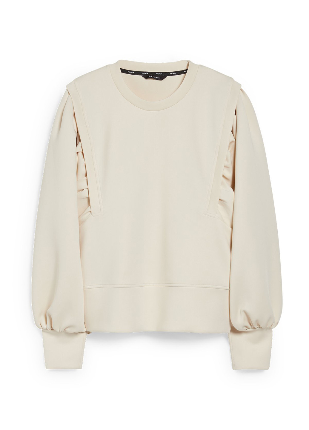 Молочный свитшот C&A однотонный без декора (353086724)