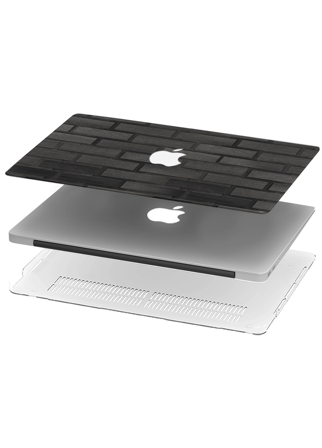 Чохол пластиковий для Apple MacBook Air 13 A1466 / A1369 Чорний цегла (Black brick) (6351-2334) MobiPrint (218861899)