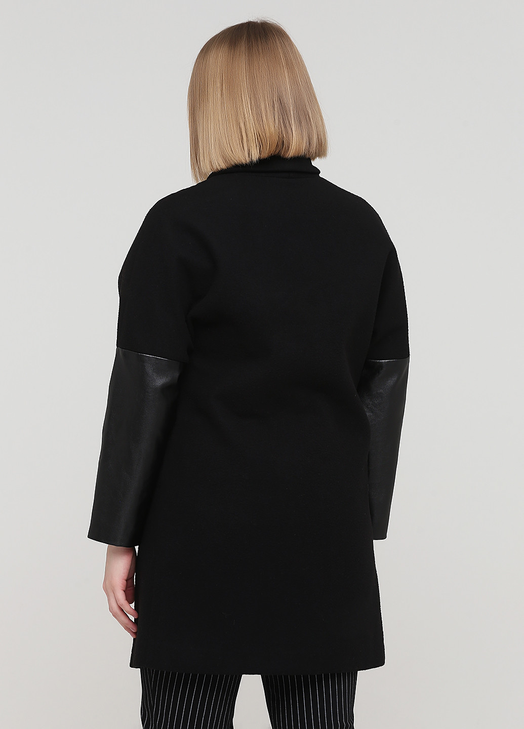 Черное демисезонное Пальто однобортное PUBLIC&PRIVATE by Madame Cherie