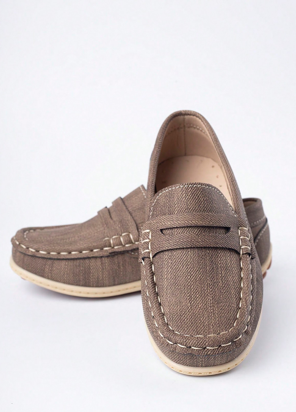 Серо-бежевые мокасины SHEIN без шнурков