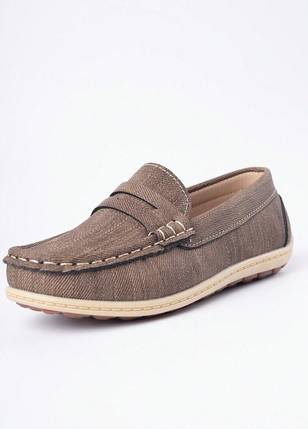 Серо-бежевые мокасины SHEIN без шнурков